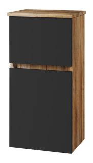 Подвесной шкаф Misty Ива 40см универсальный графит/дуб Вотан